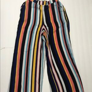 Striped wide leg pant
